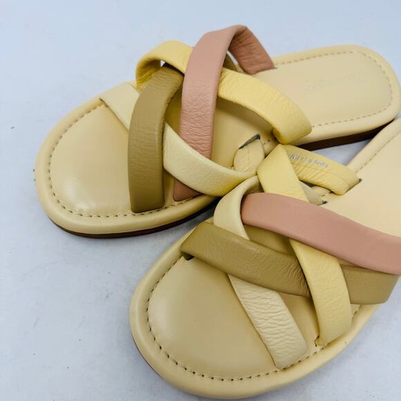 Madewell Leeandra Slide Sandals Size 9 Braided Crisscross Neutral Slip-On - Picture 2 of 11